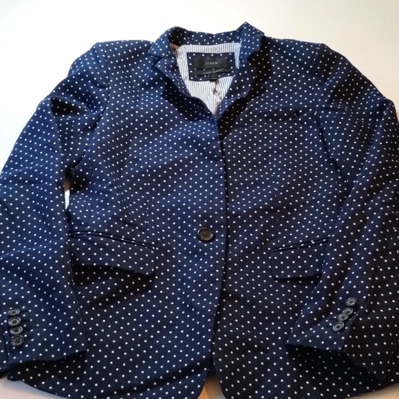 JCrew Polka Dot Regeant Navy Blazer - Picture 12 of 12